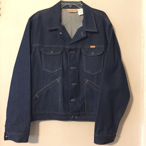 Vintage Men’s Rustler Denim Jacket Size XL trucker - Picture 1 of 6